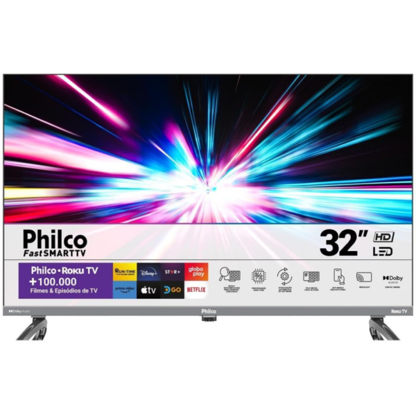 Smart TV 32” Philco Roku TV Led Dolby Audio