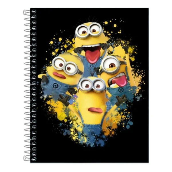 Caderno Minions Capa dura 1,10 ou 20 Matérias