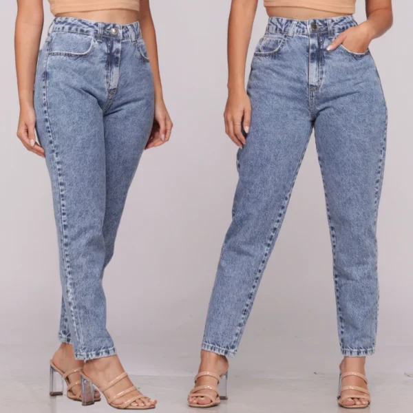 Calça Mom Jeans Cintura Alta Feminina Levanta Bumbum - Image 2