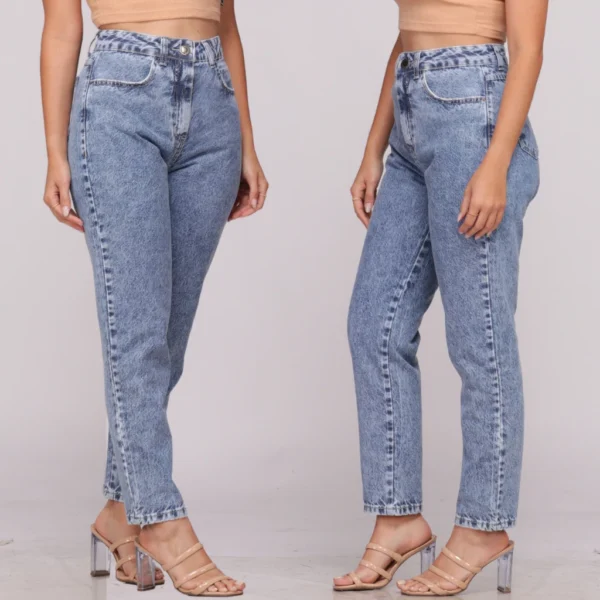 Calça Mom Jeans Cintura Alta Feminina Levanta Bumbum - Image 3