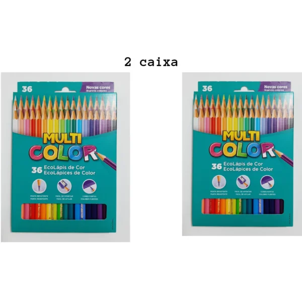 Lápis De Cor Escolar Multicolor De 12- 24 -36 Cores - Image 3