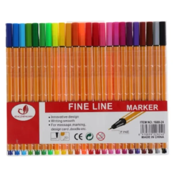 kit 6/12/18/24/36/48 Canetas Coloridas Fine Line Ponta Fina - Image 2